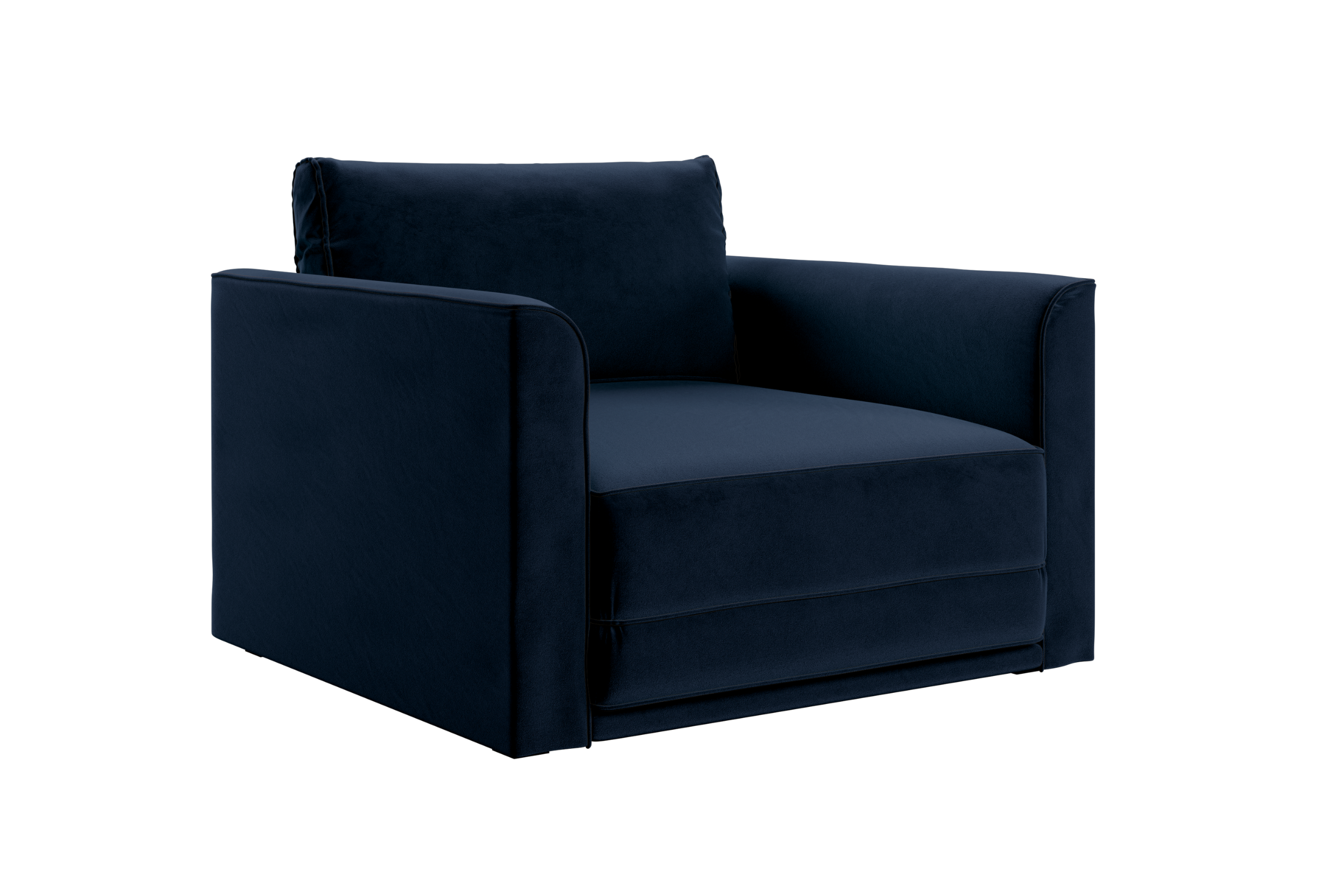 The Eclipse Sleeper Chair in Recycled Velvet