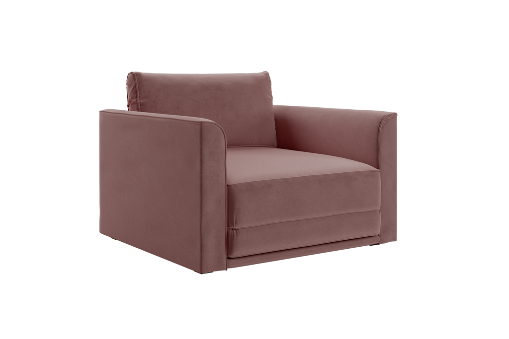 The Eclipse Sleeper Chair in Recycled Velvet