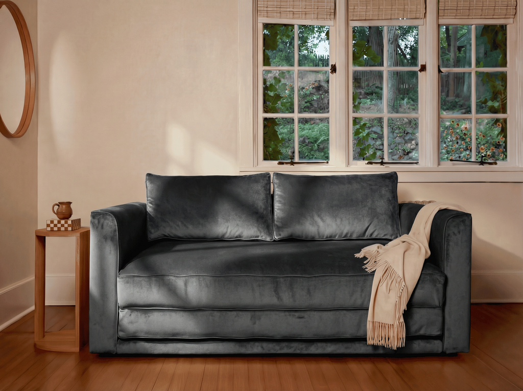 The Eclipse Sleeper Sofa in Recycled Velvet