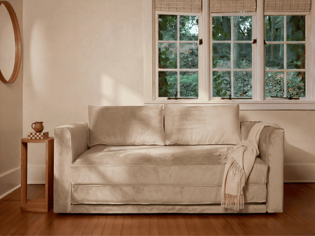 The Eclipse Sleeper Sofa in Recycled Velvet