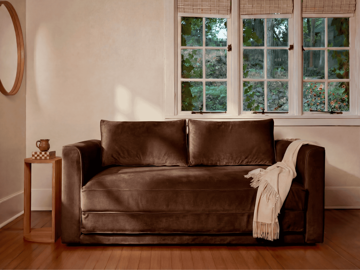 The Eclipse Sleeper Sofa in Recycled Velvet