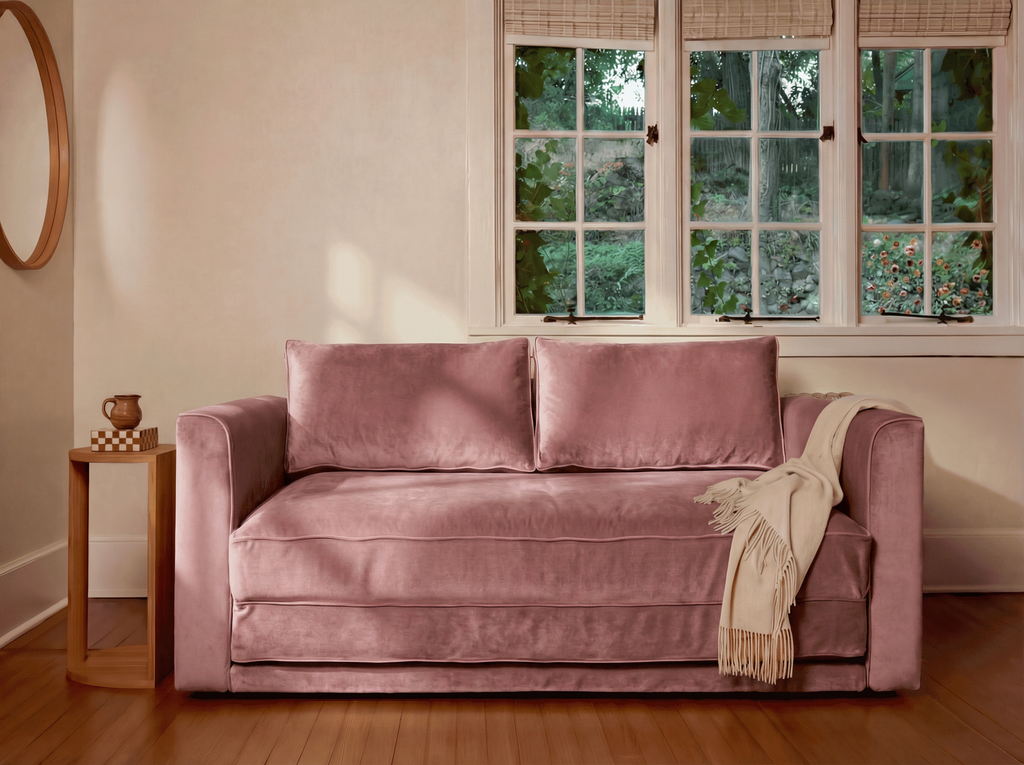 The Eclipse Sleeper Sofa in Recycled Velvet