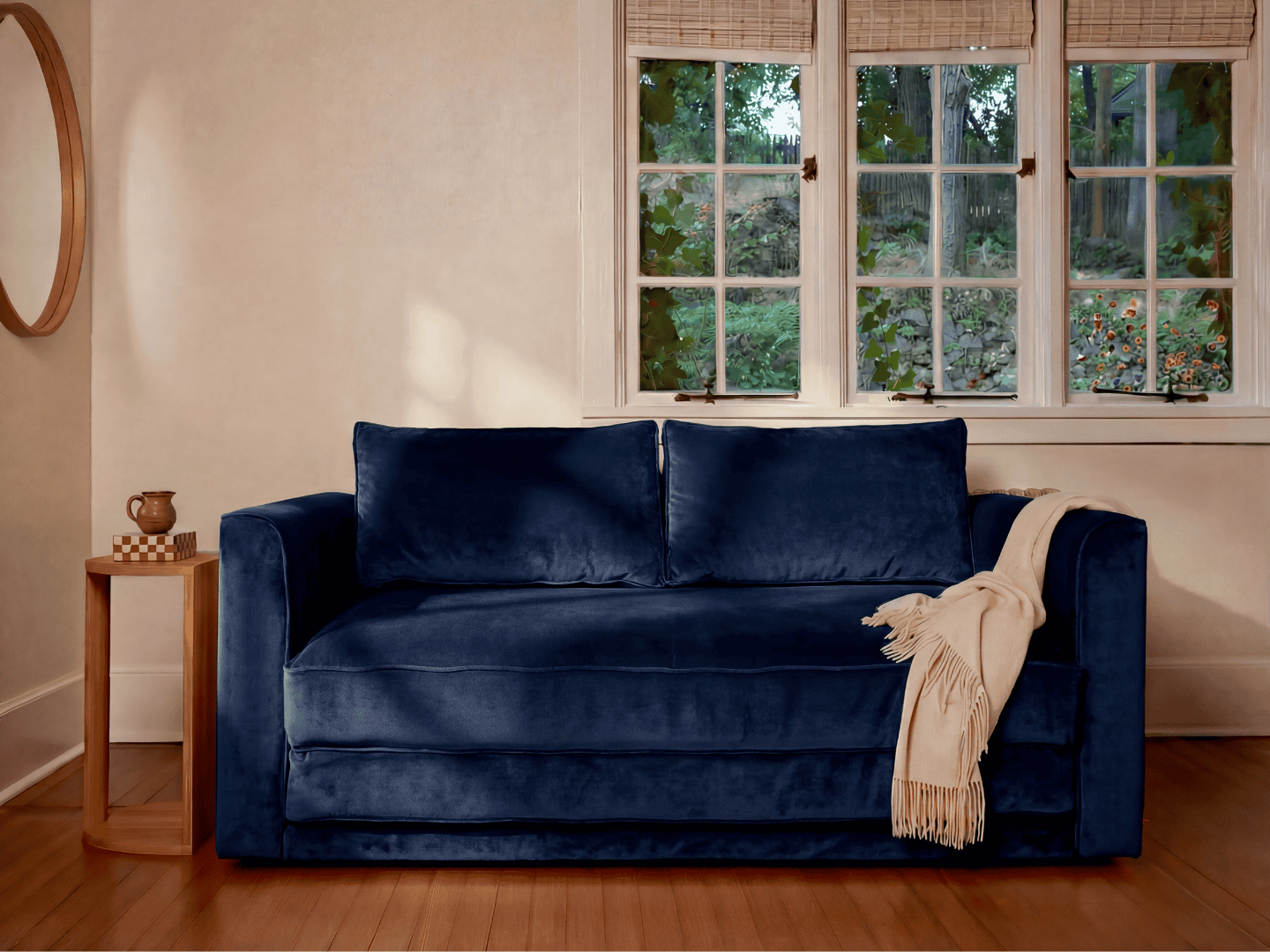The Eclipse Sleeper Sofa in Recycled Velvet