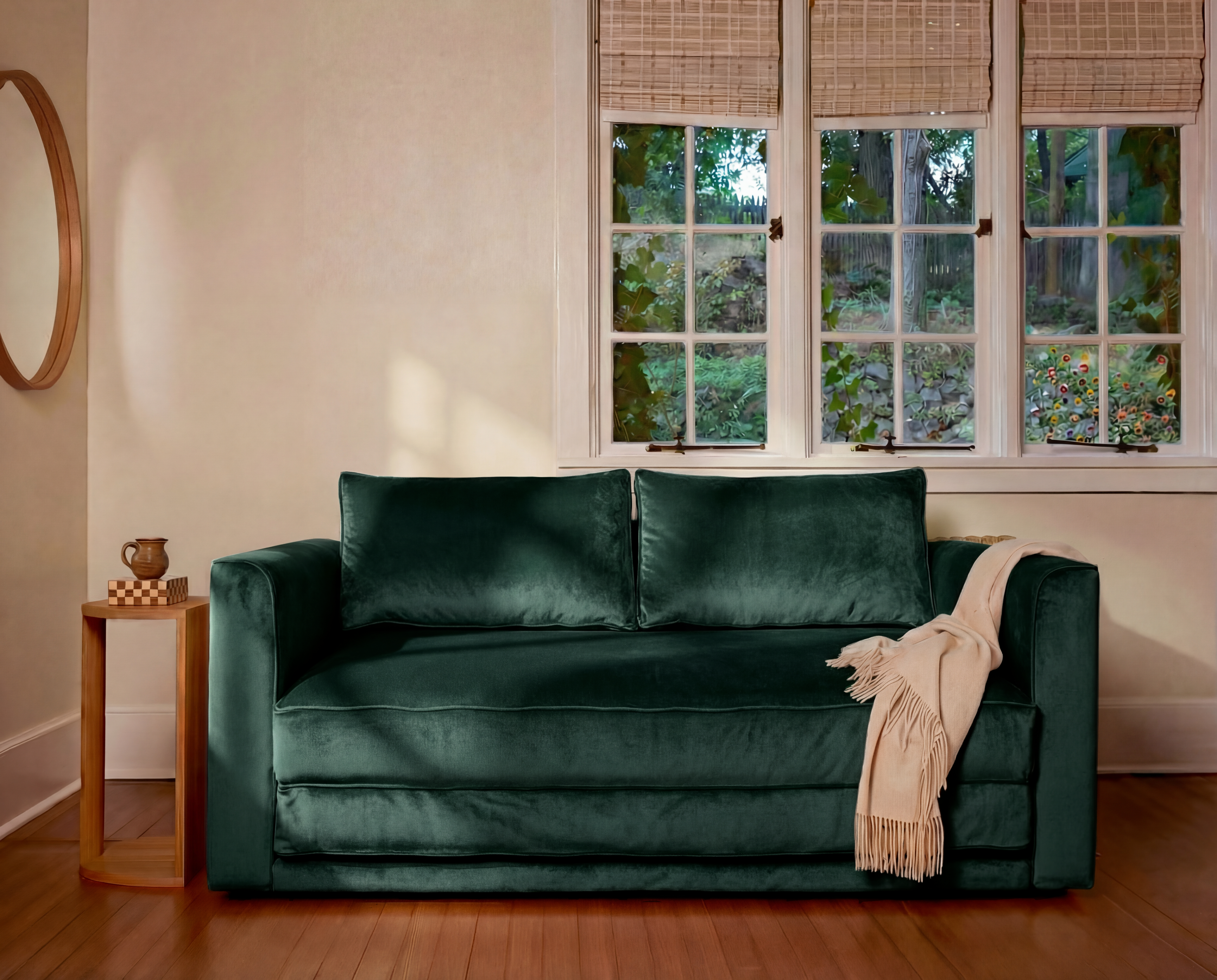 The Eclipse Sleeper Sofa in Recycled Velvet