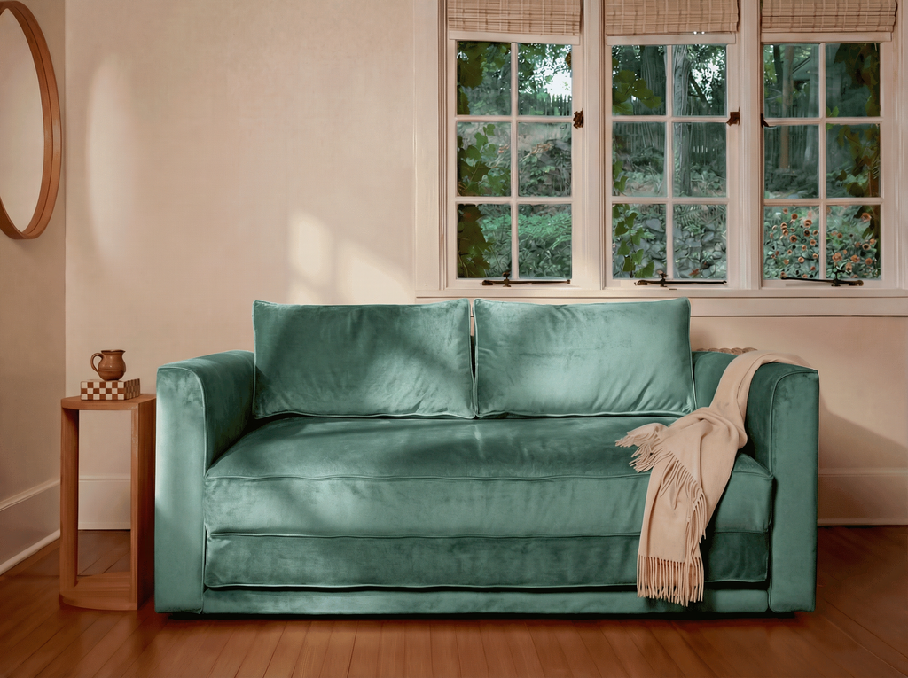 The Eclipse Sleeper Sofa in Recycled Velvet