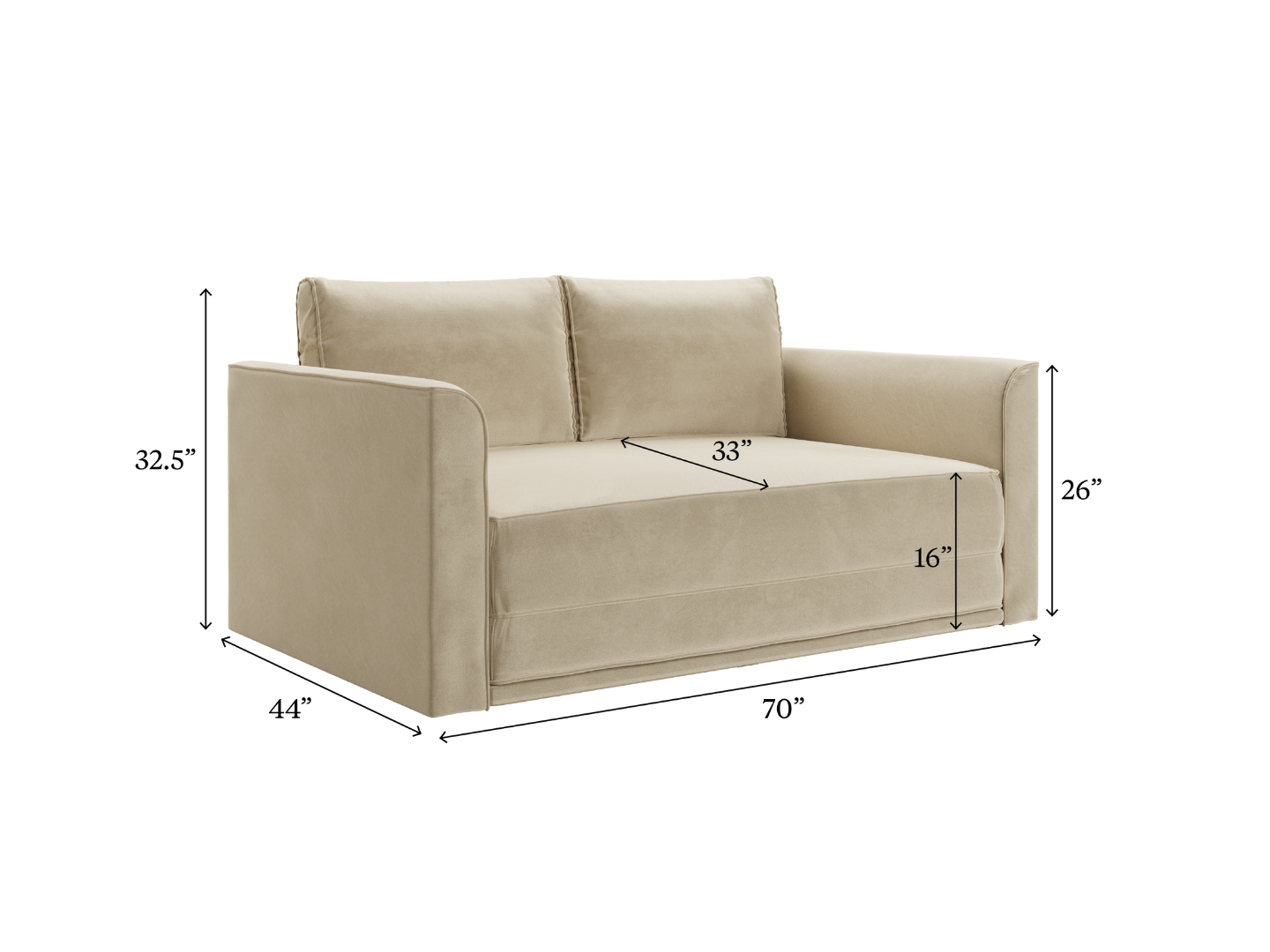 The Eclipse Sleeper Sofa in Upcycled Poly