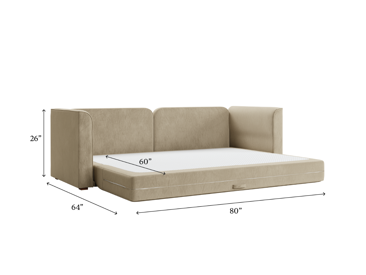 Eclipse 90" Sleeper Sofa in Upcycled Poly