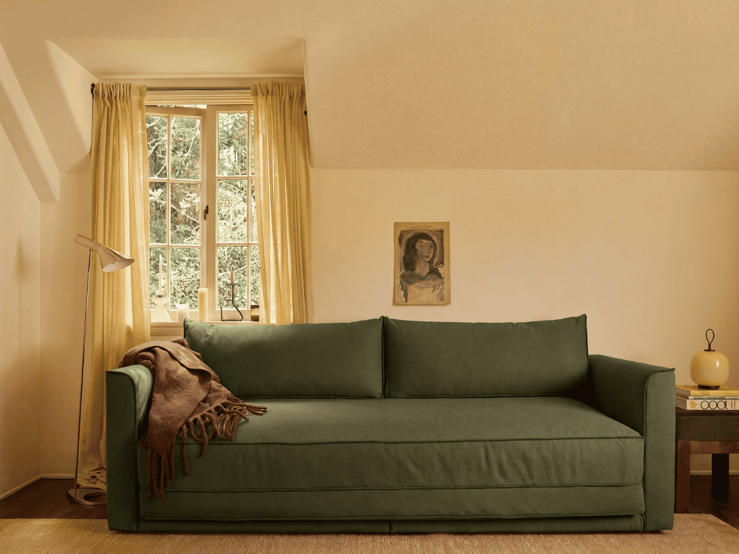 Eclipse 90" Sleeper Sofa in Hemp Blend