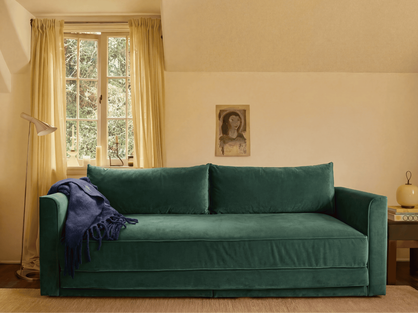 Eclipse 90" Sleeper Sofa in Recycled Velvet