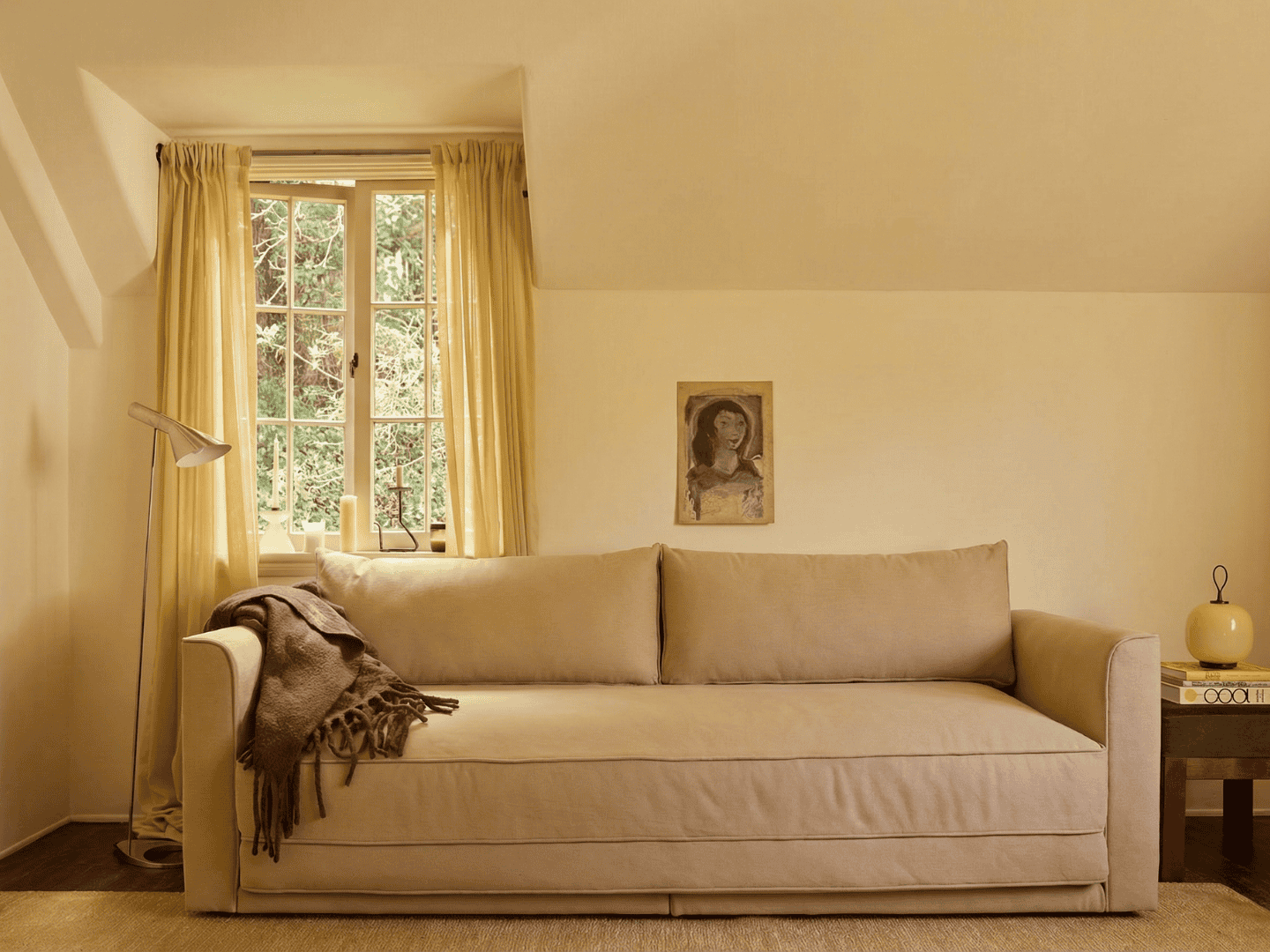 Eclipse 90" Sleeper Sofa in Hemp Blend