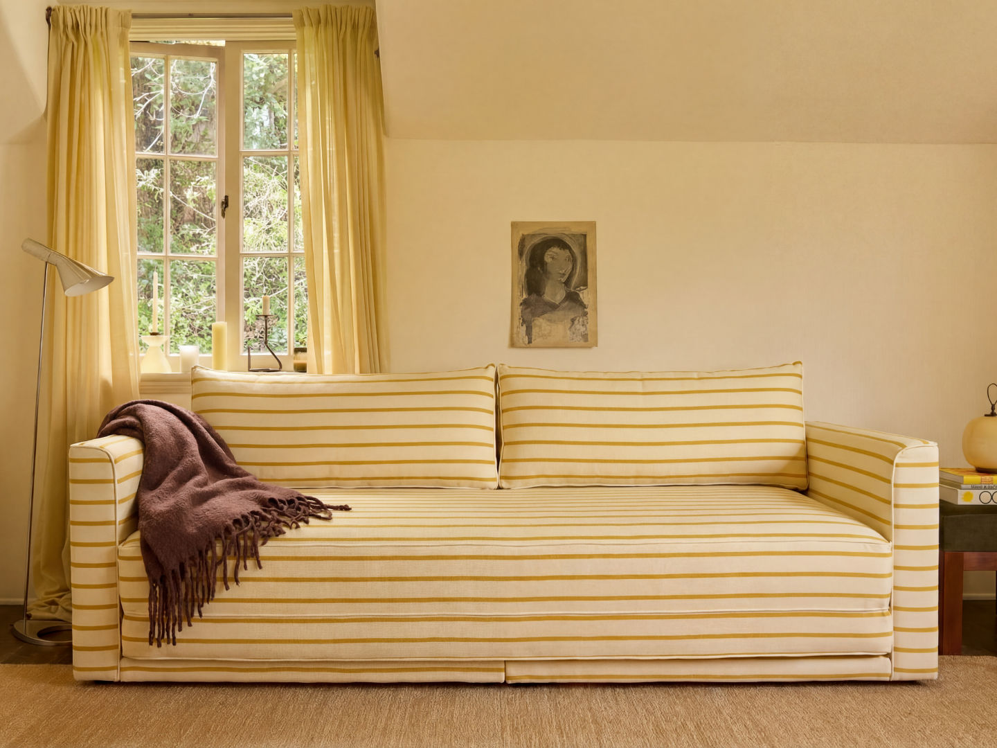 Eclipse 90" Sleeper Sofa in Hemp Blend