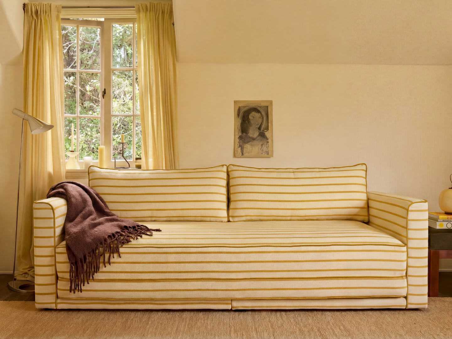Eclipse 90" Sleeper Sofa in Hemp Blend