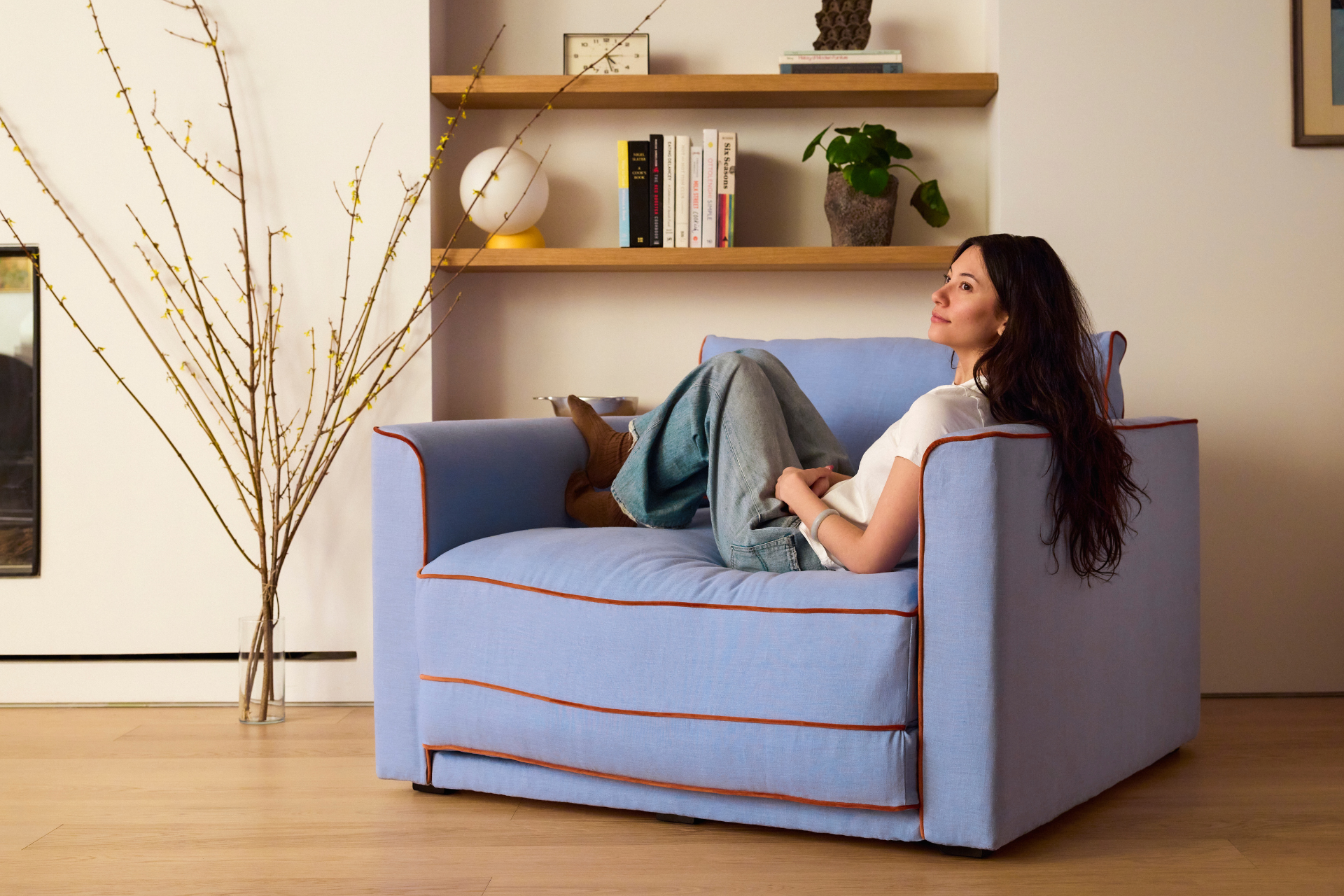 The Eclipse Sleeper Chair in Upcycled Poly