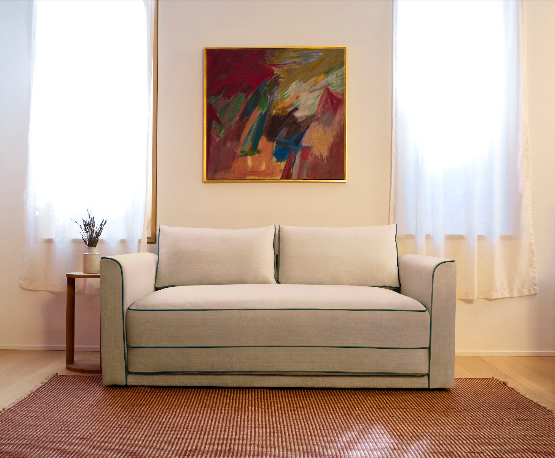 The Eclipse Sleeper Sofa in Hemp Blend