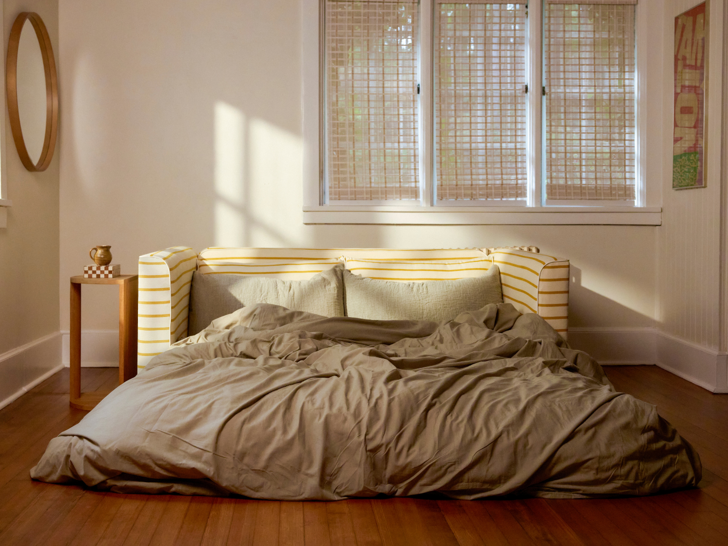 The Eclipse Sleeper Sofa in Upcycled Poly