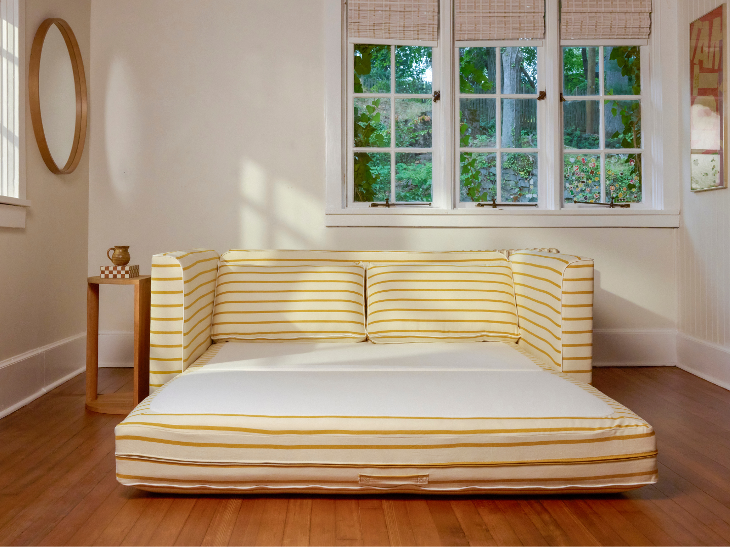 The Eclipse Sleeper Sofa in Upcycled Poly