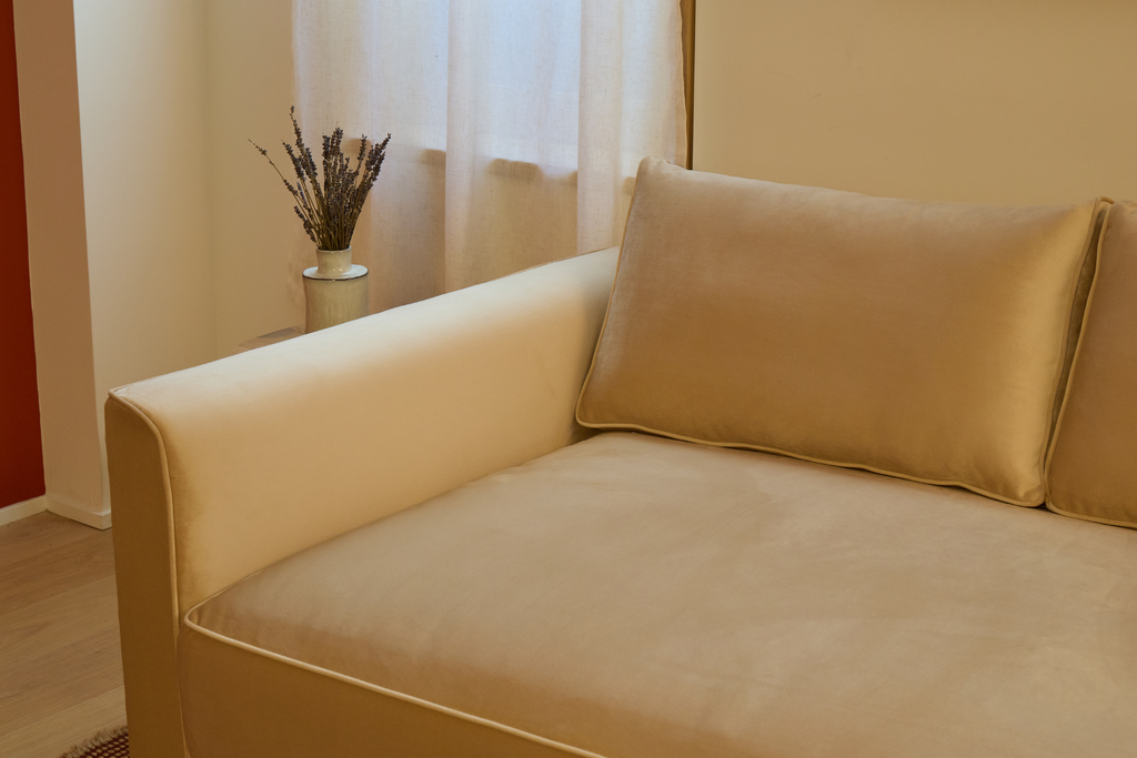 The Eclipse Sleeper Sofa in Recycled Velvet