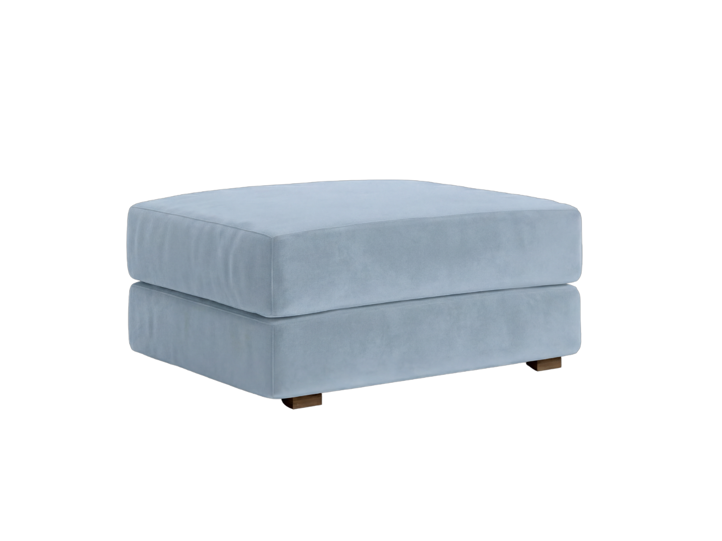 The Elevate Ottoman in Recycled Velvet