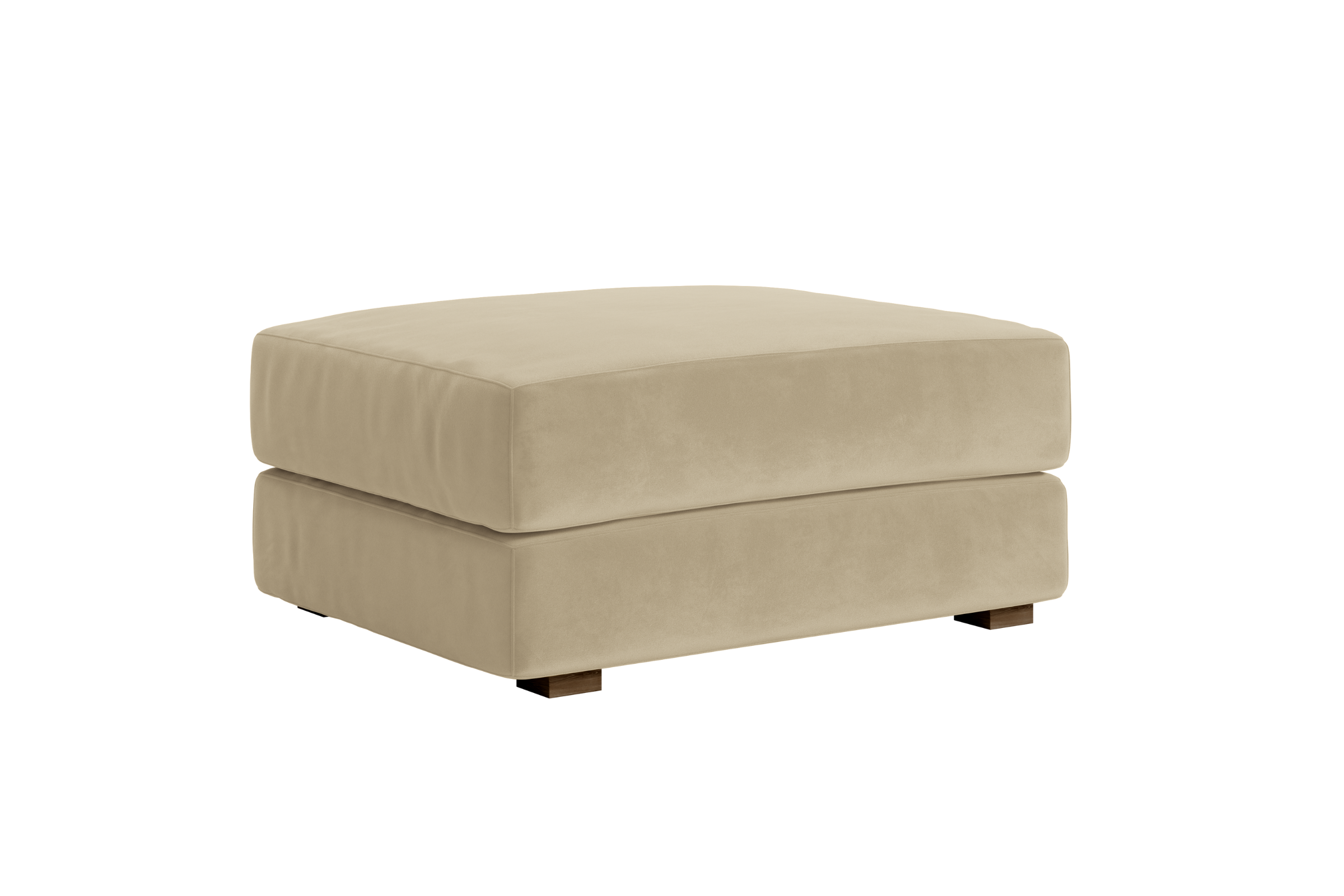 The Elevate Ottoman in Recycled Velvet