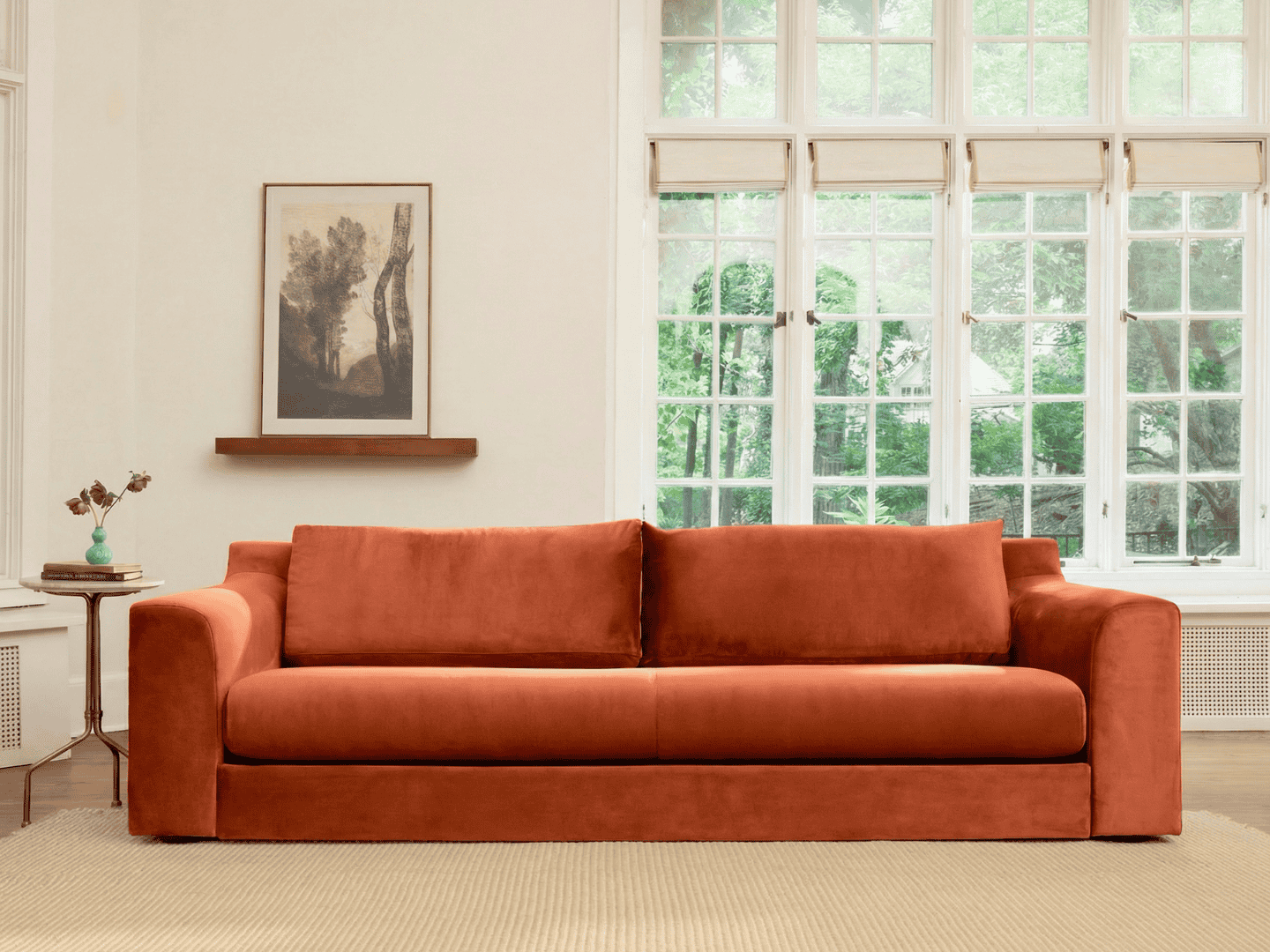 The Elevate 96" Sofa in Recycled Velvet