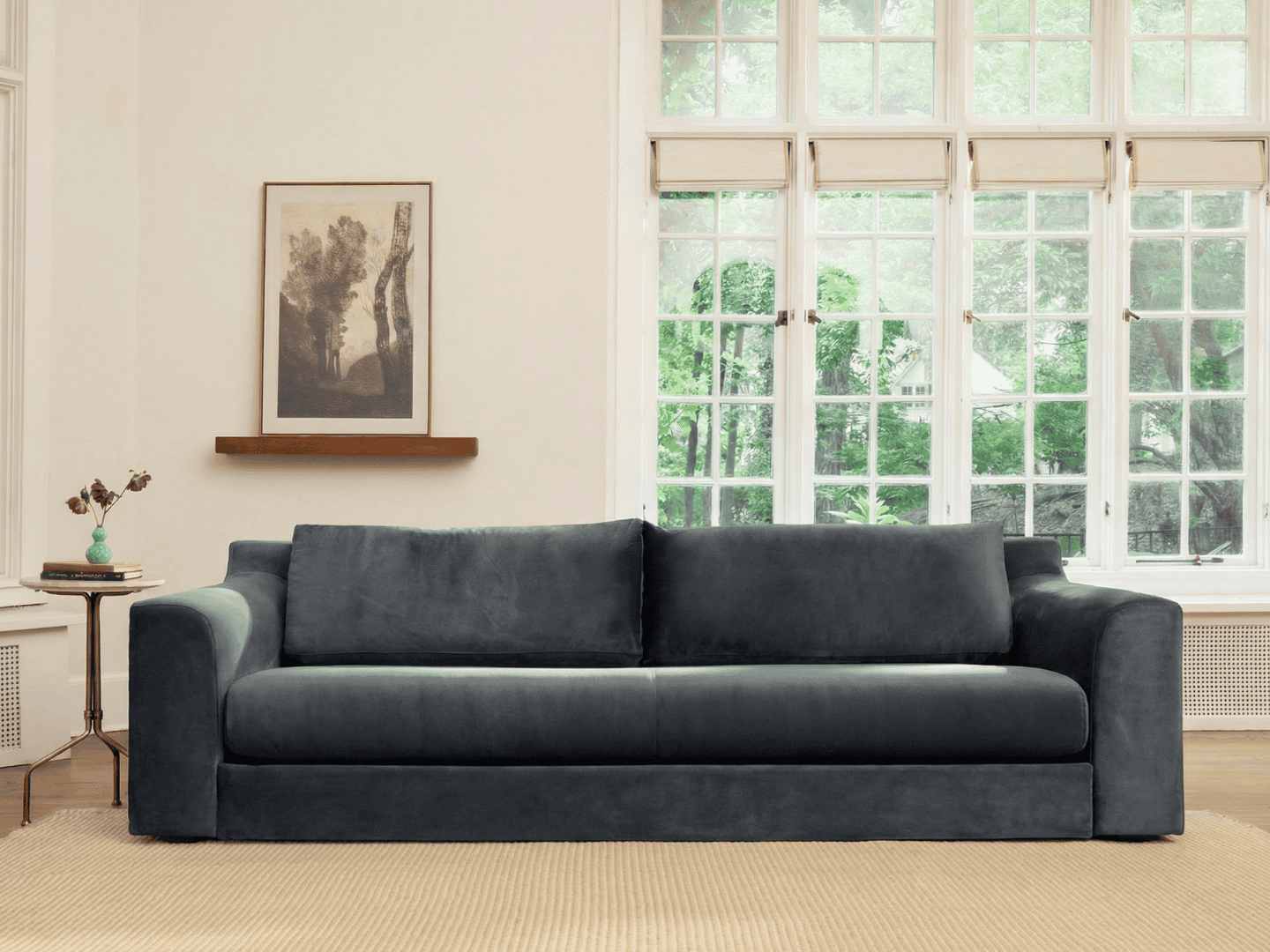 The Elevate 96" Sofa in Recycled Velvet