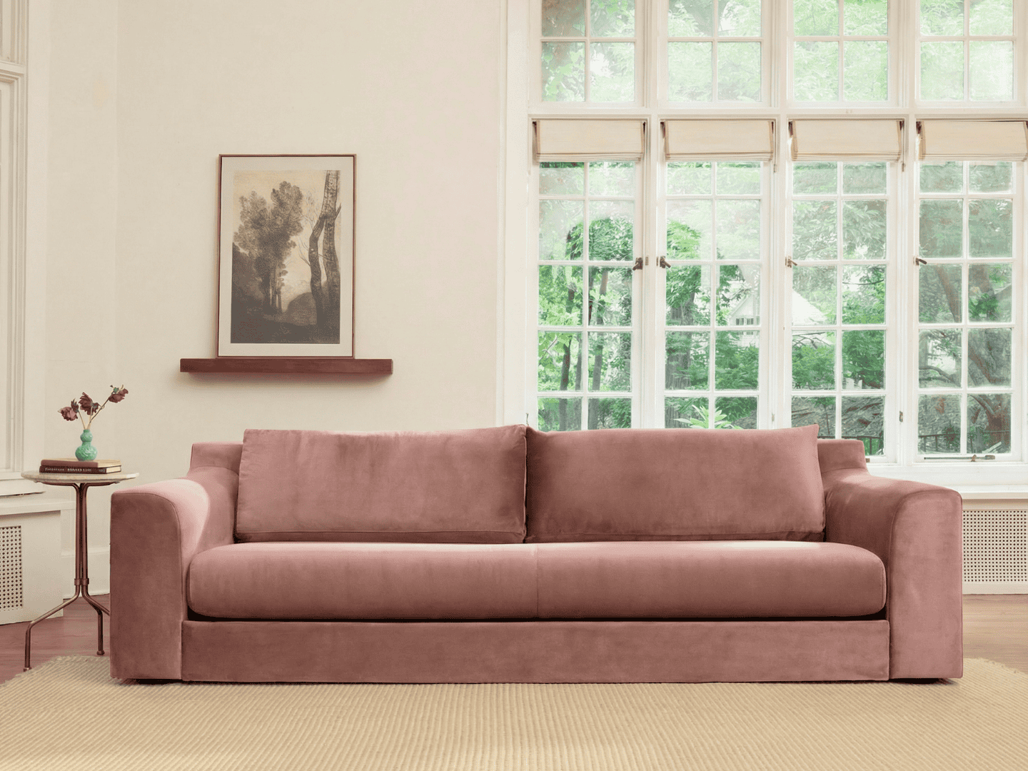 The Elevate 86" Sofa in Recycled Velvet