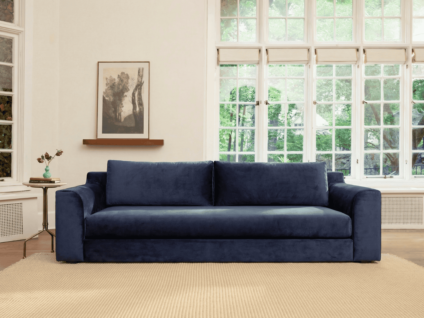 The Elevate 96" Sofa in Recycled Velvet