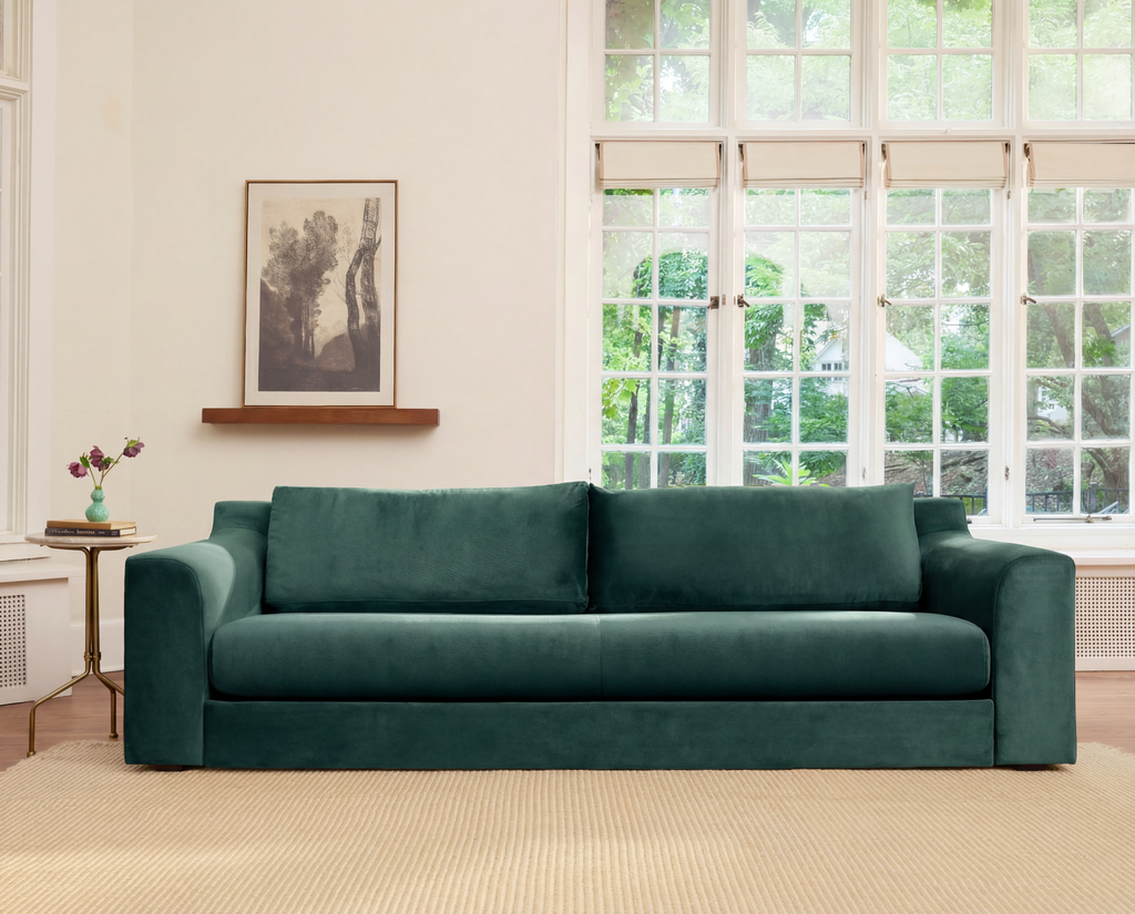 The Elevate 86" Sofa in Recycled Velvet
