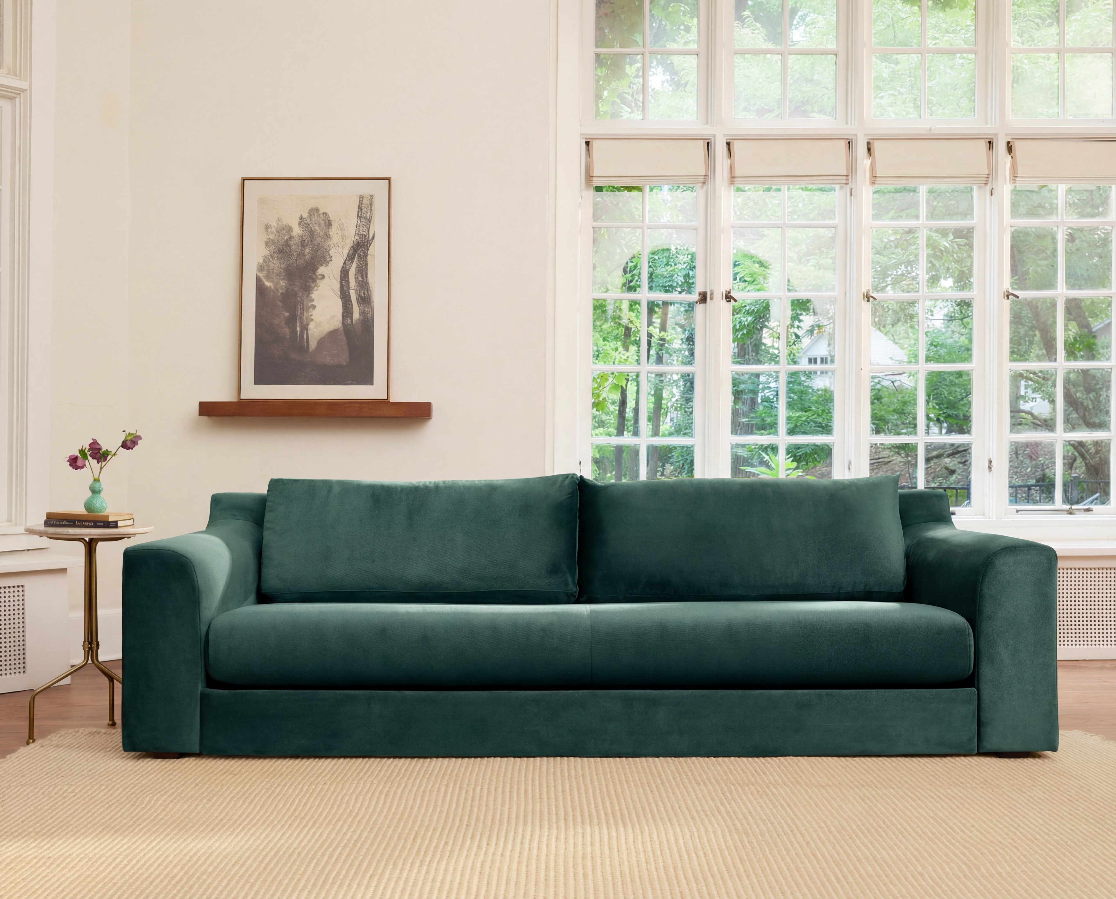 The Elevate 86" Sofa in Recycled Velvet