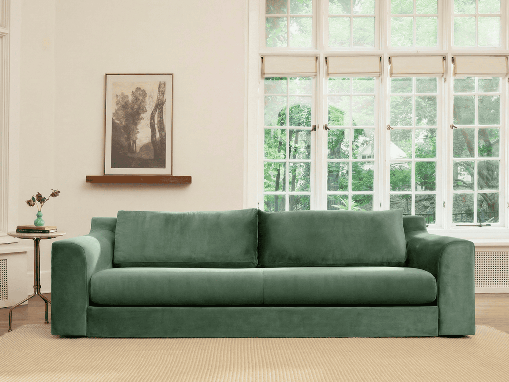 The Elevate 96" Sofa in Recycled Velvet