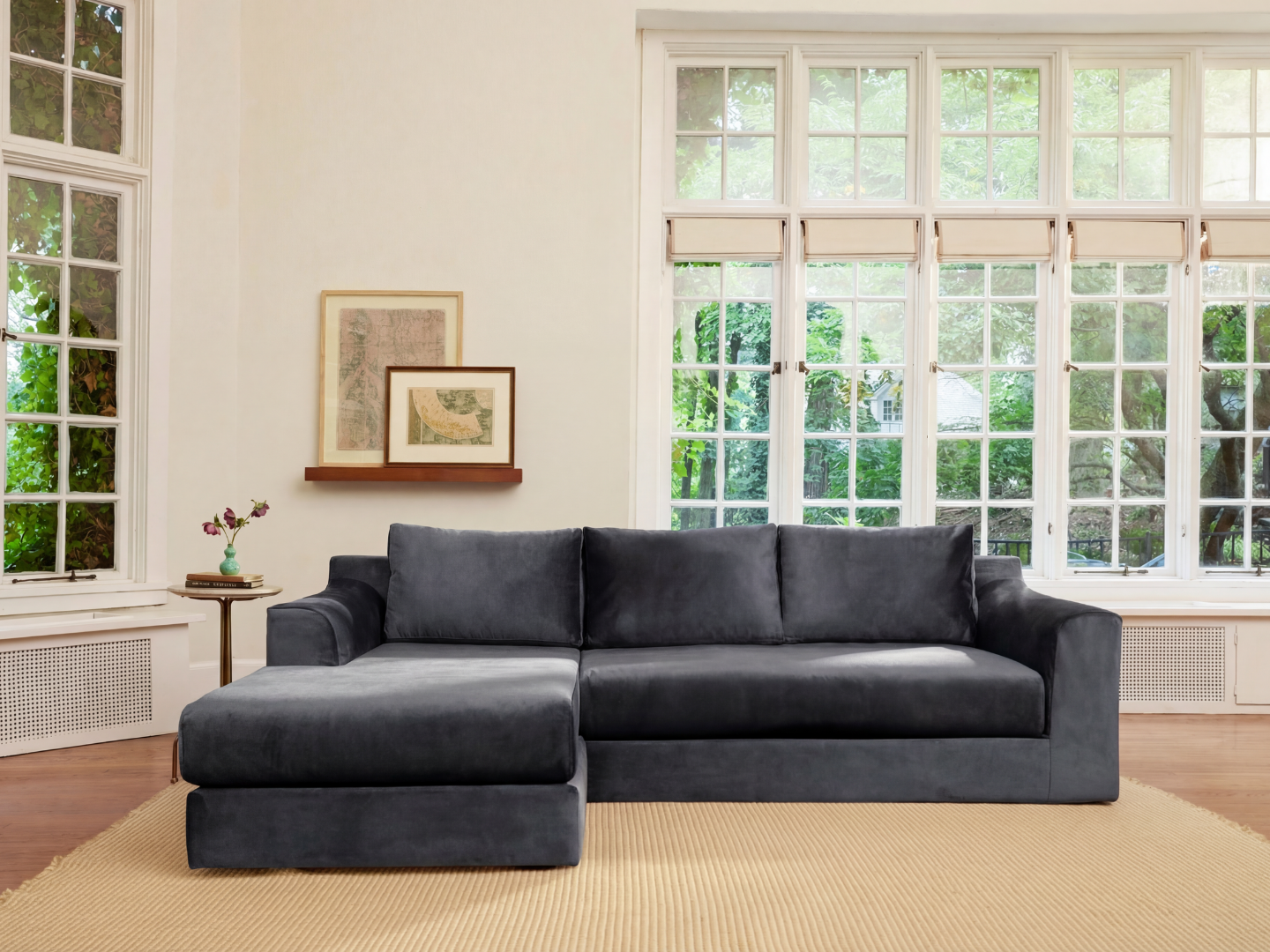 The Elevate Sectional in Recycled Velvet