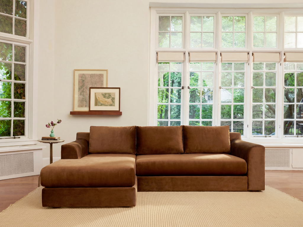 The Elevate Sectional in Recycled Velvet