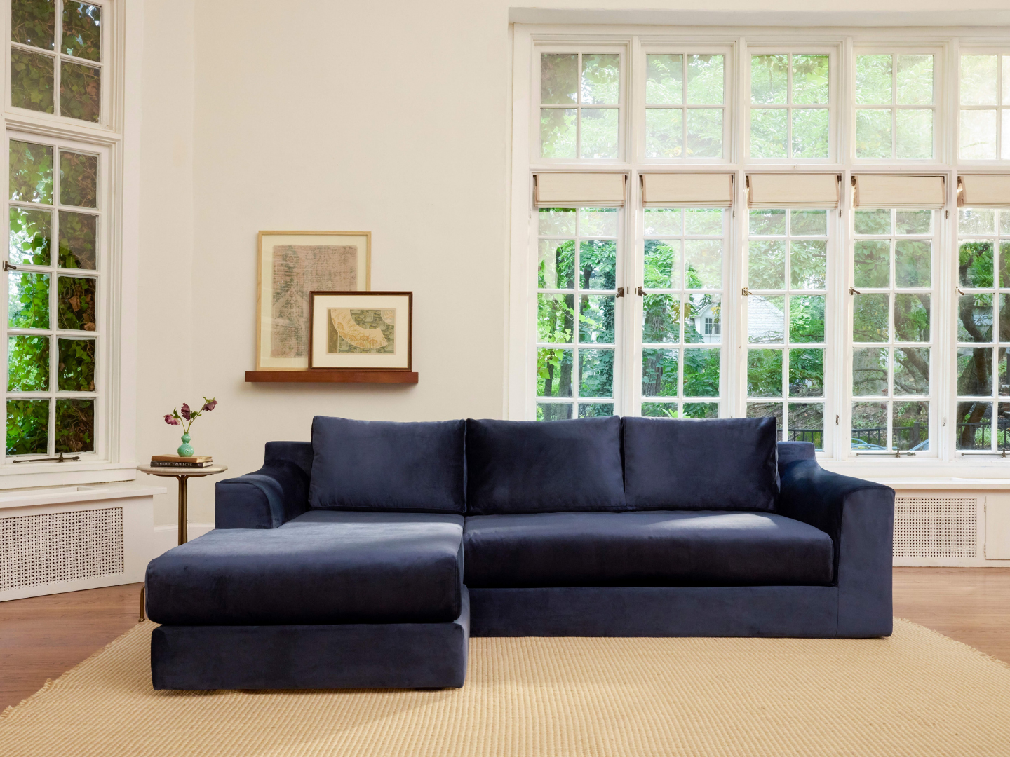 The Elevate Sectional in Recycled Velvet
