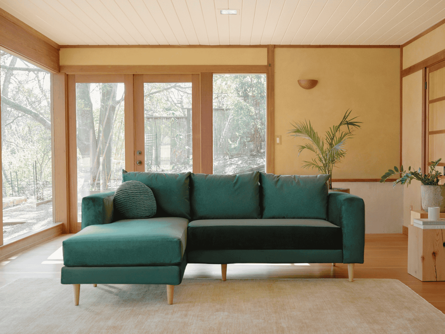The Essential Sectional in Recycled Velvet