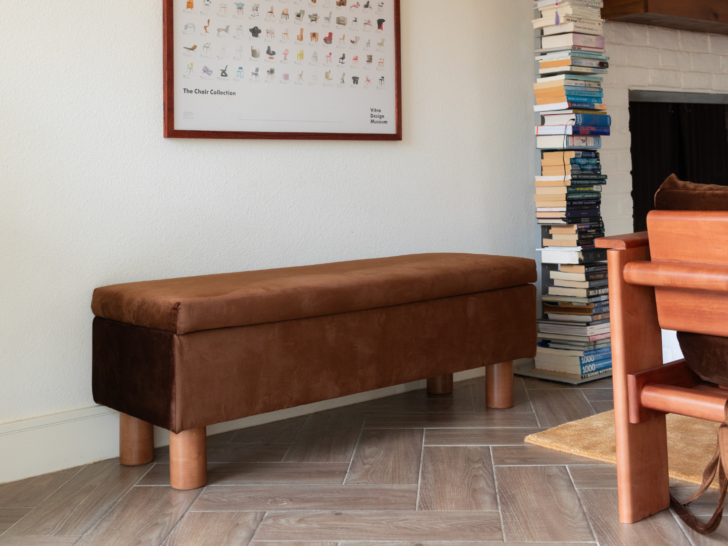 The Essential Storage Bench in Hemp Blend