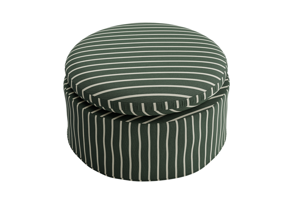 The Evergreen Ottoman in Hemp Blend