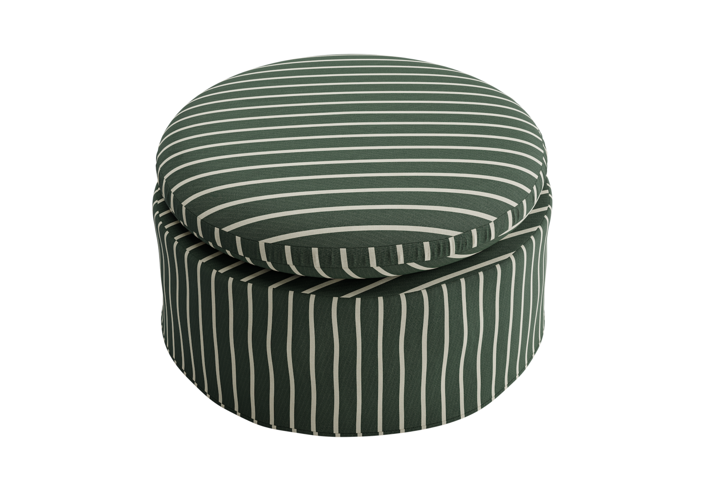 The Evergreen Ottoman in Hemp Blend