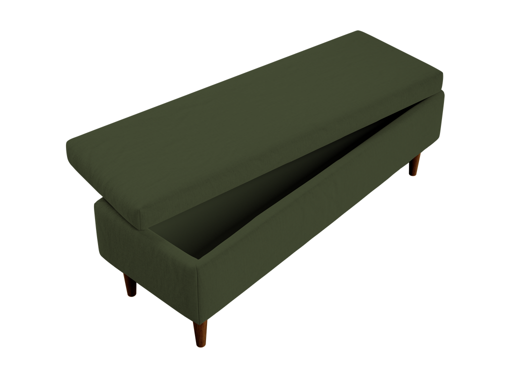 The Essential Storage Bench in Hemp Blend