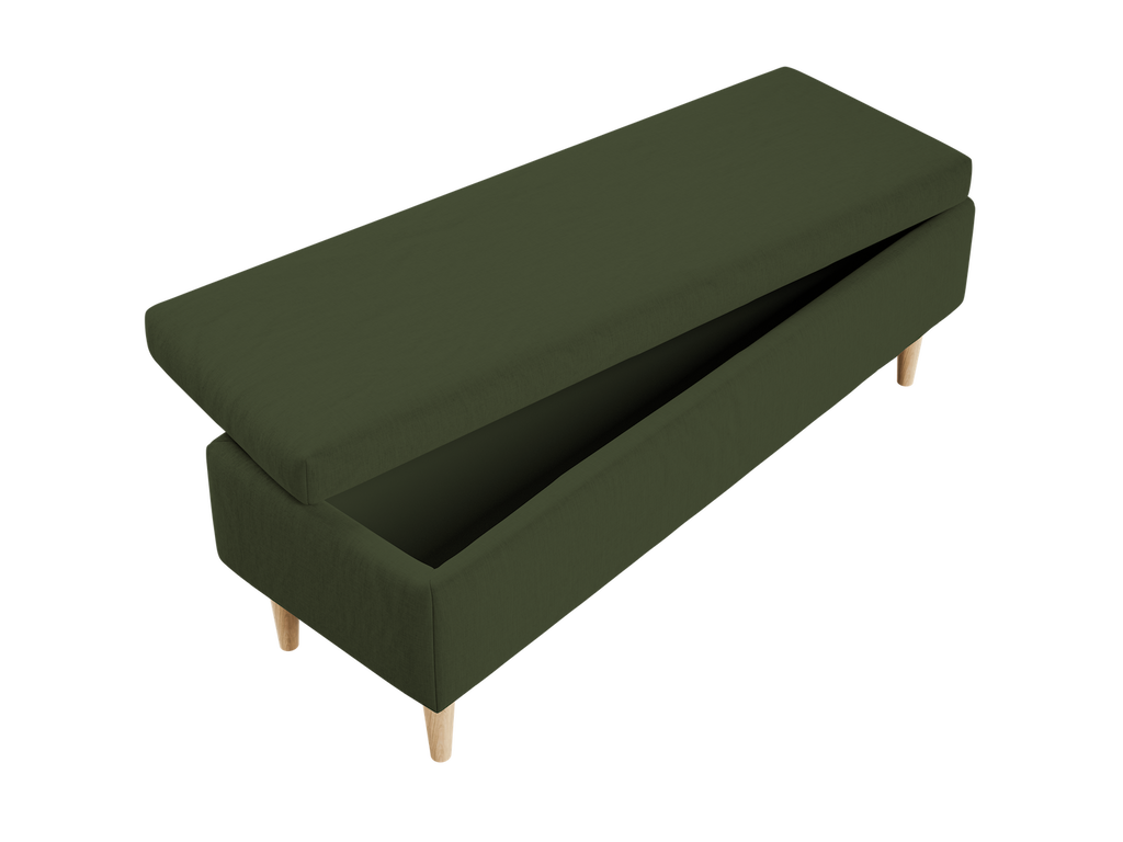 The Essential Storage Bench in Hemp Blend