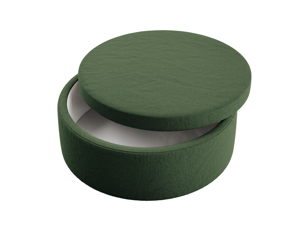 The Evergreen Storage Ottoman in Hemp