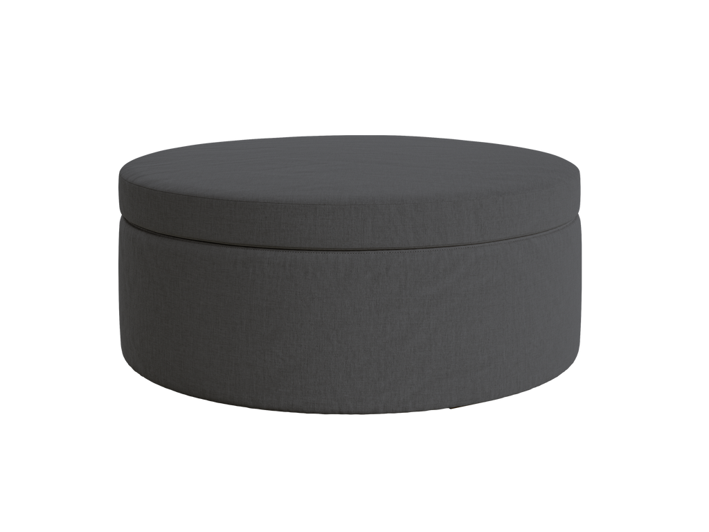 The Evergreen Storage Ottoman in Hemp