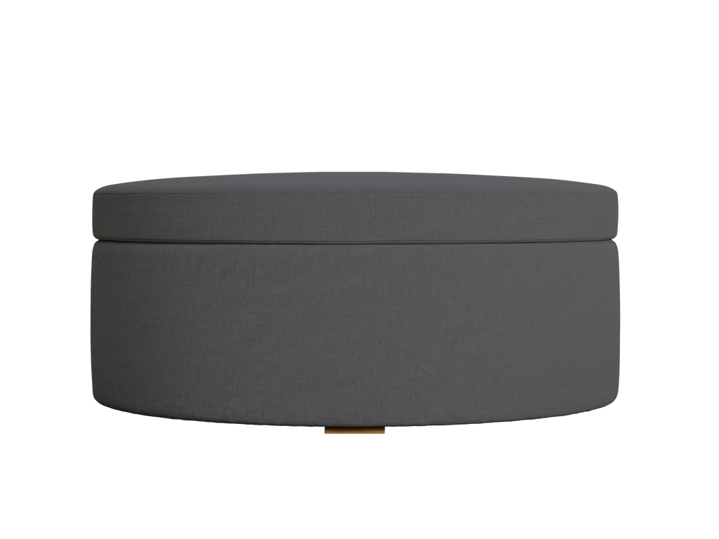 The Evergreen Storage Ottoman in Hemp