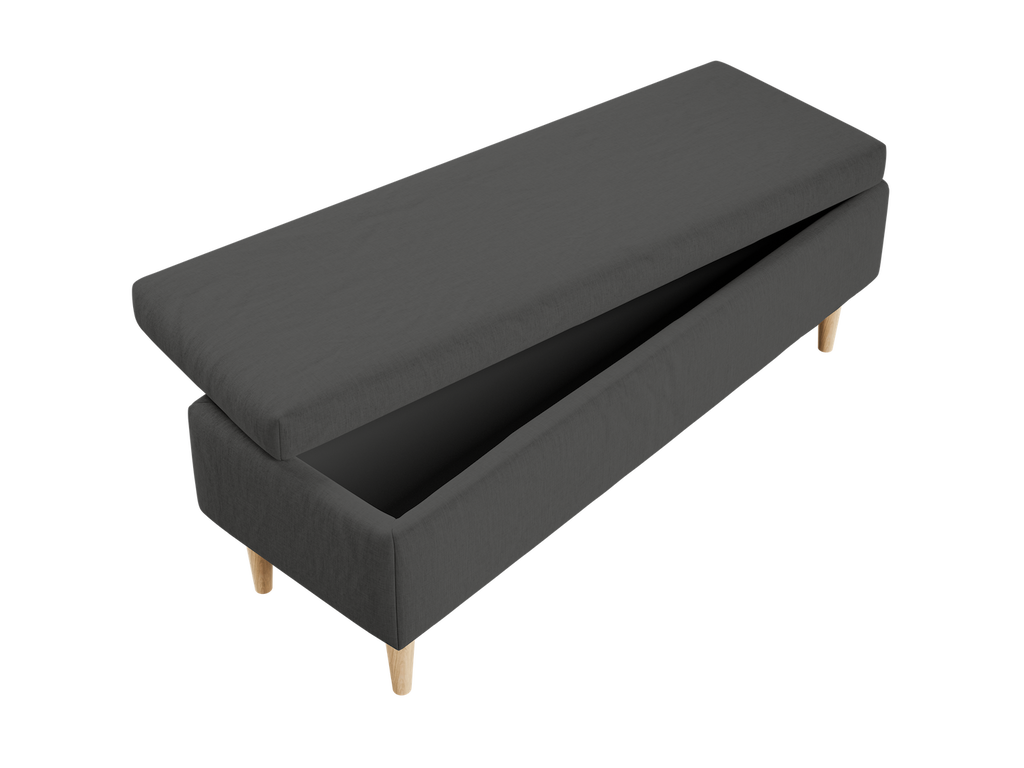 The Essential Storage Bench in Hemp Blend