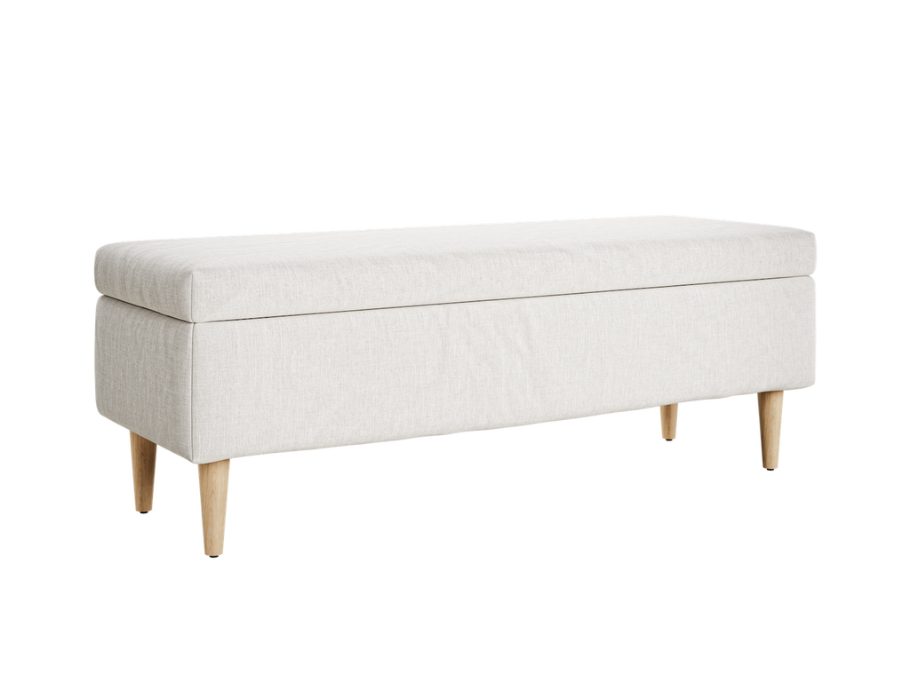 The Essential Storage Bench in Hemp Blend