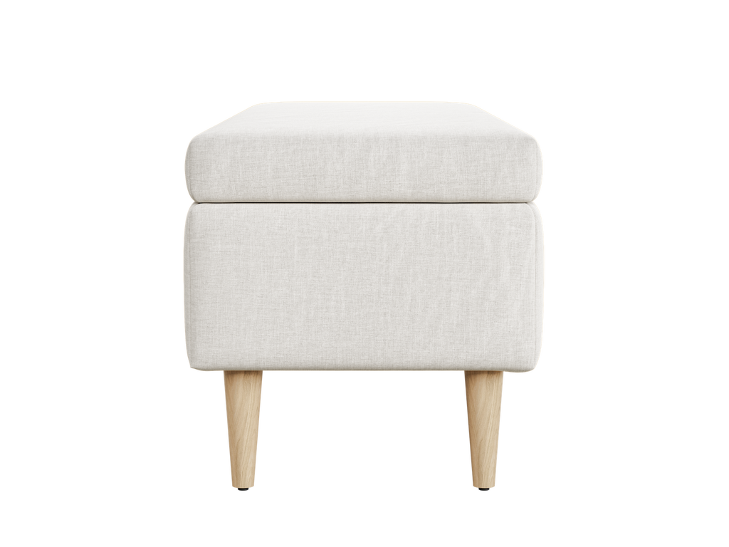 The Essential Storage Bench in Hemp Blend