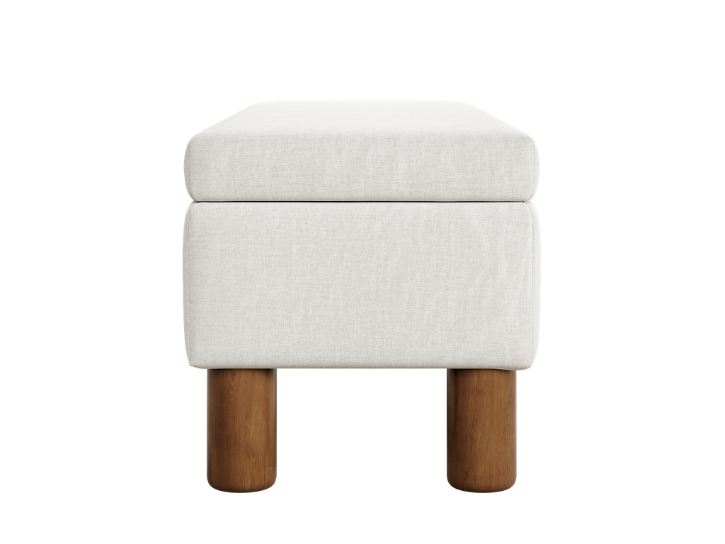 The Essential Storage Bench in Hemp Blend