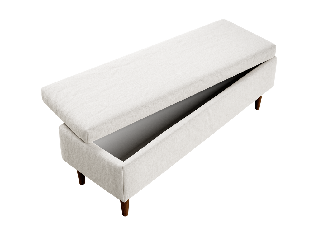The Essential Storage Bench in Hemp Blend