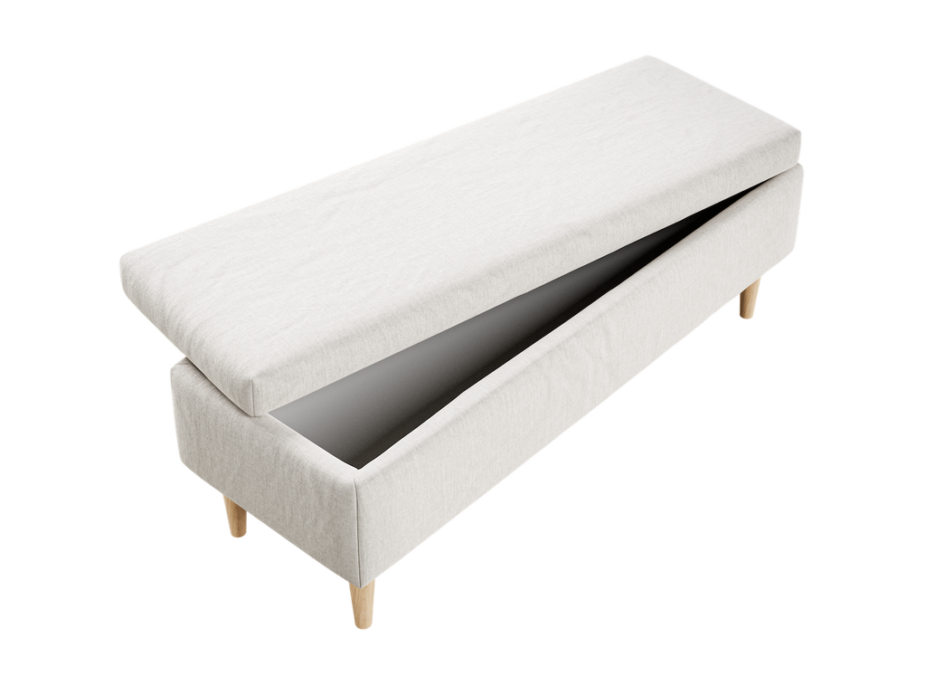 The Essential Storage Bench in Hemp Blend