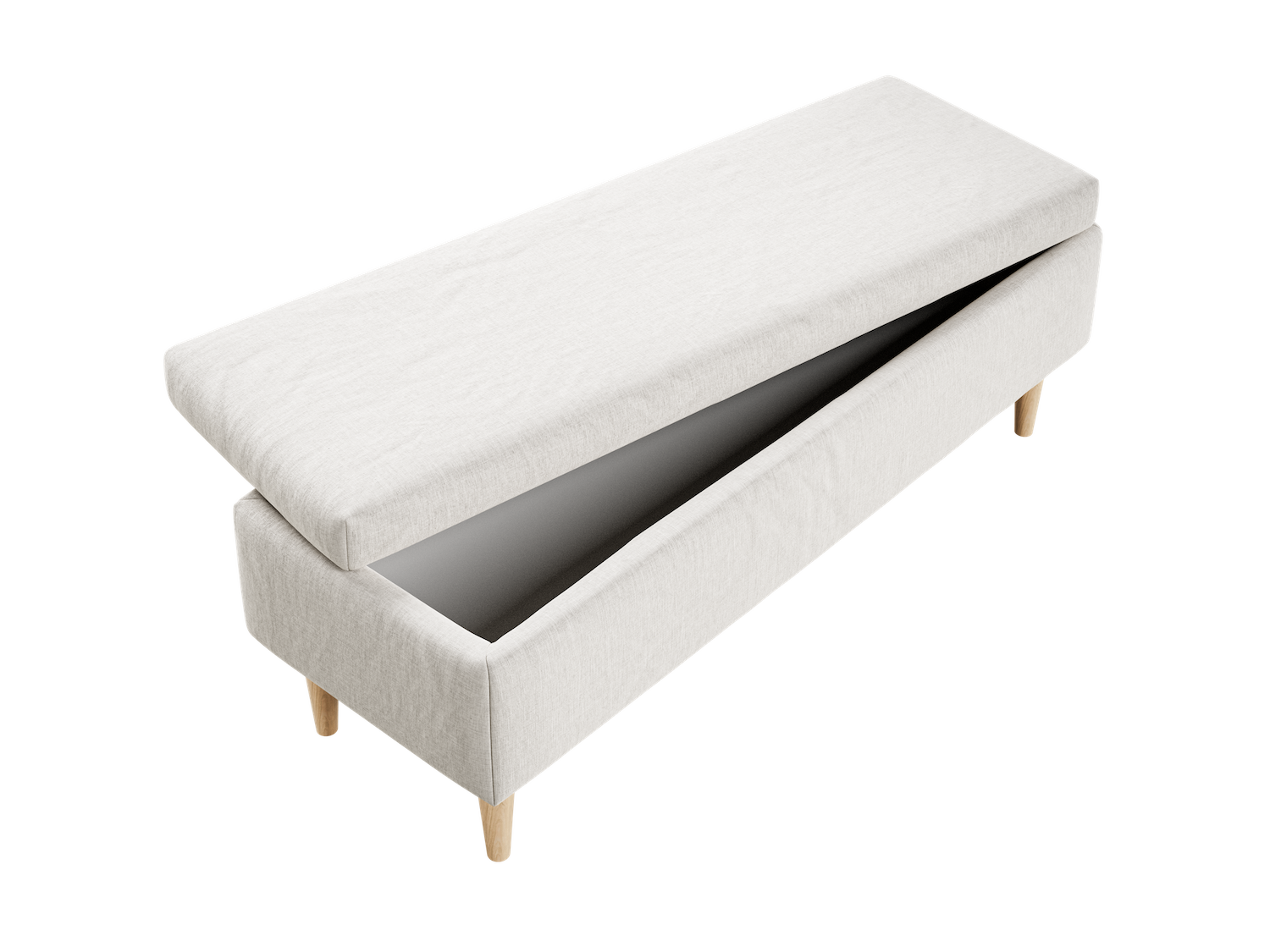 The Essential Storage Bench in Hemp Blend