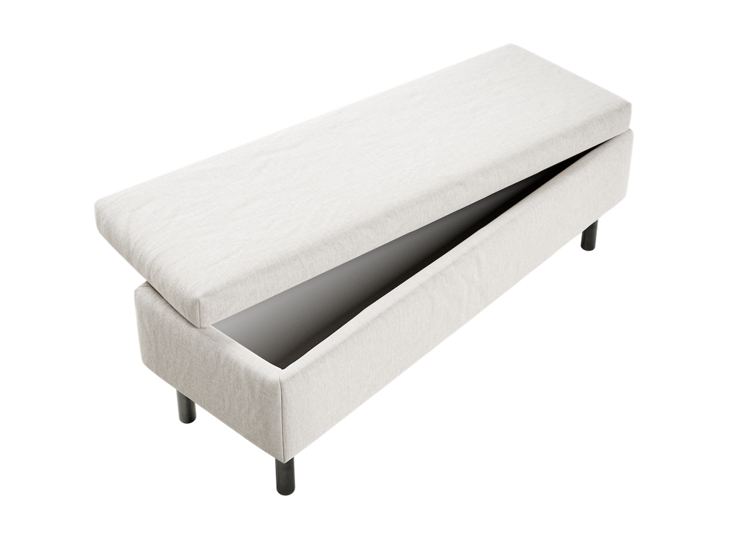 The Essential Storage Bench in Hemp Blend